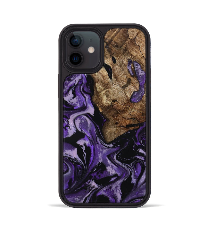 iPhone 12 Wood Phone Case - Xiomara (Purple, 818136)