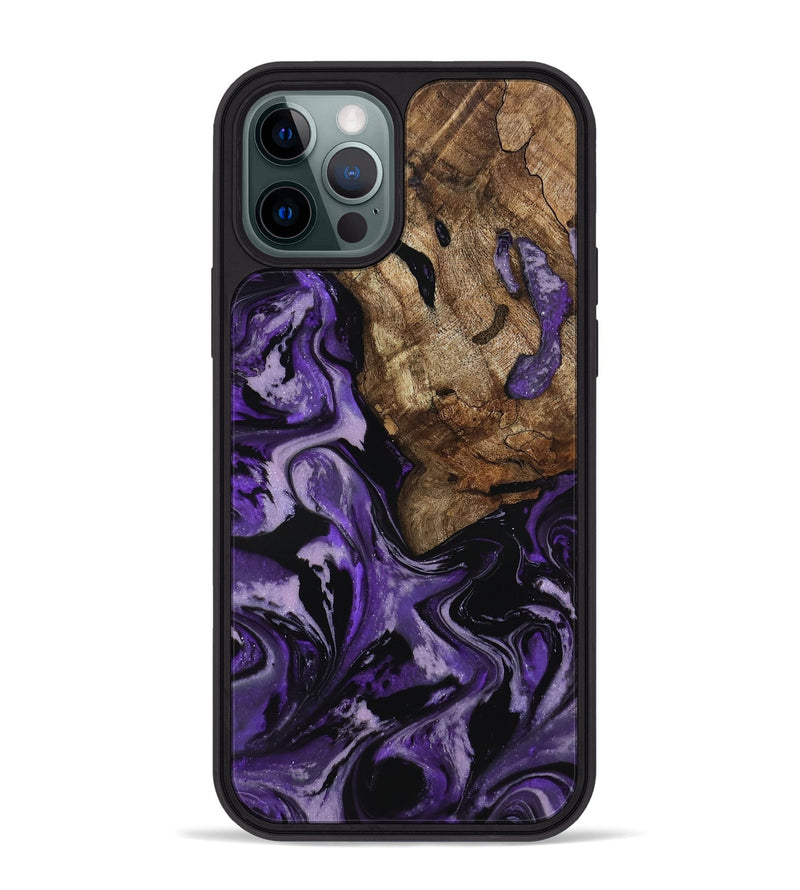 iPhone 12 Pro Max Wood Phone Case - Xiomara (Purple, 818136)
