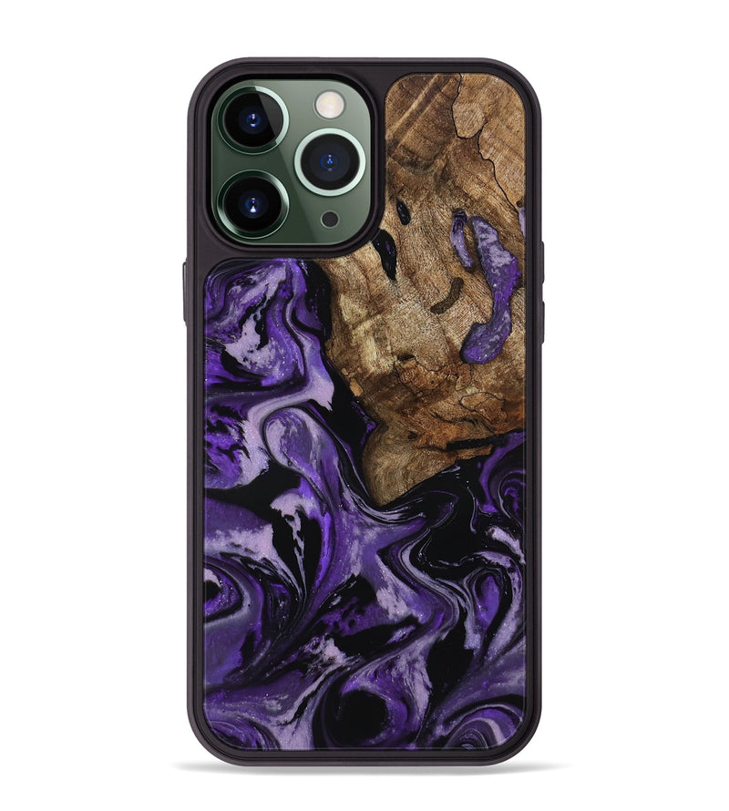 iPhone 13 Pro Max Wood Phone Case - Xiomara (Purple, 818136)