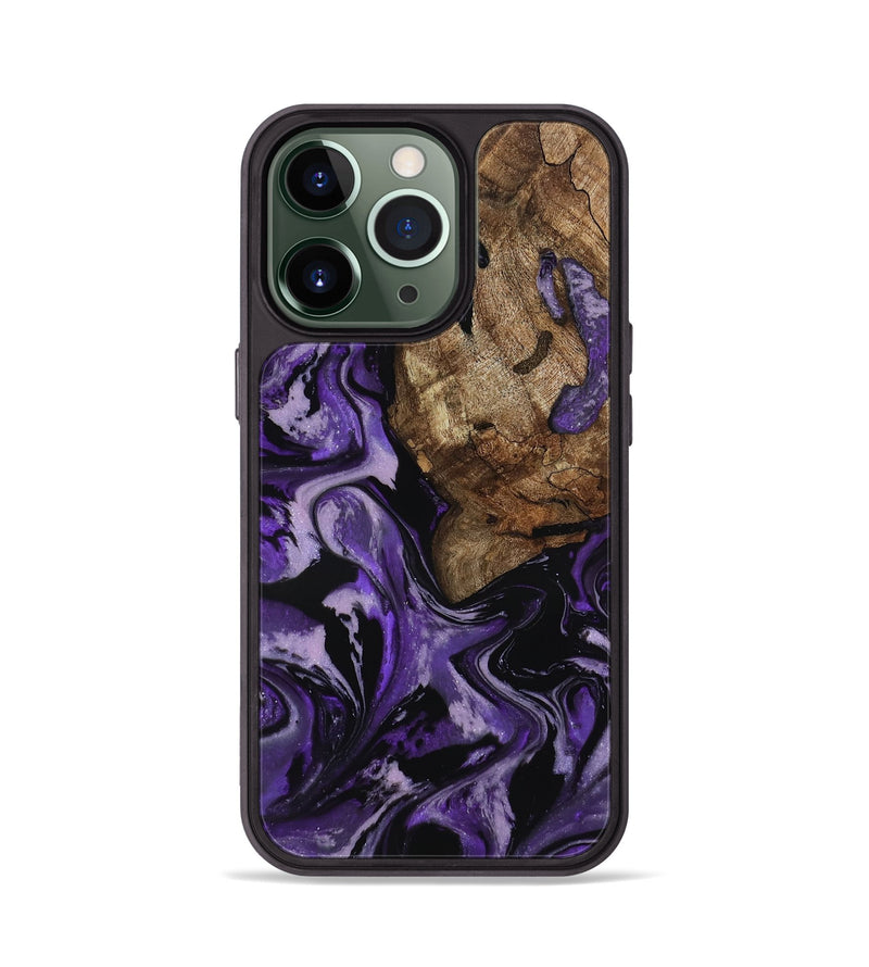 iPhone 13 Pro Wood Phone Case - Xiomara (Purple, 818136)