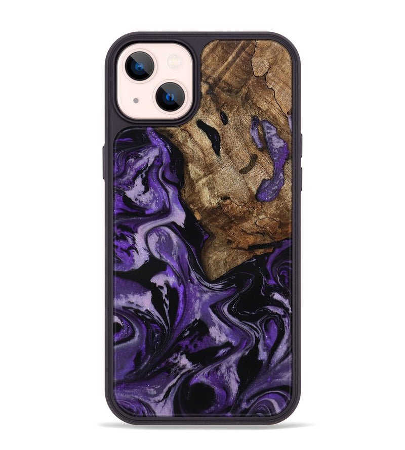iPhone 14 Plus Wood Phone Case - Xiomara (Purple, 818136)
