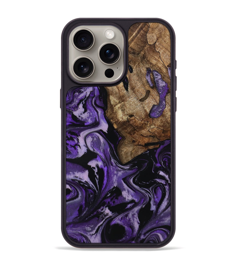 iPhone 15 Pro Max Wood Phone Case - Xiomara (Purple, 818136)