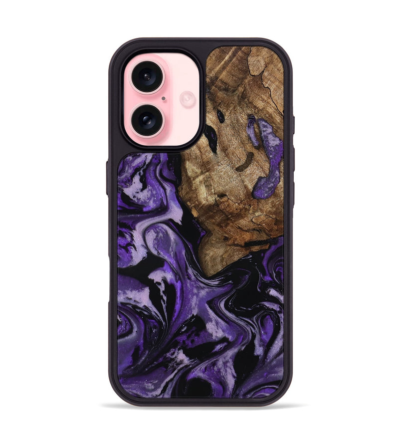 iPhone 16 Wood Phone Case - Xiomara (Purple, 818136)