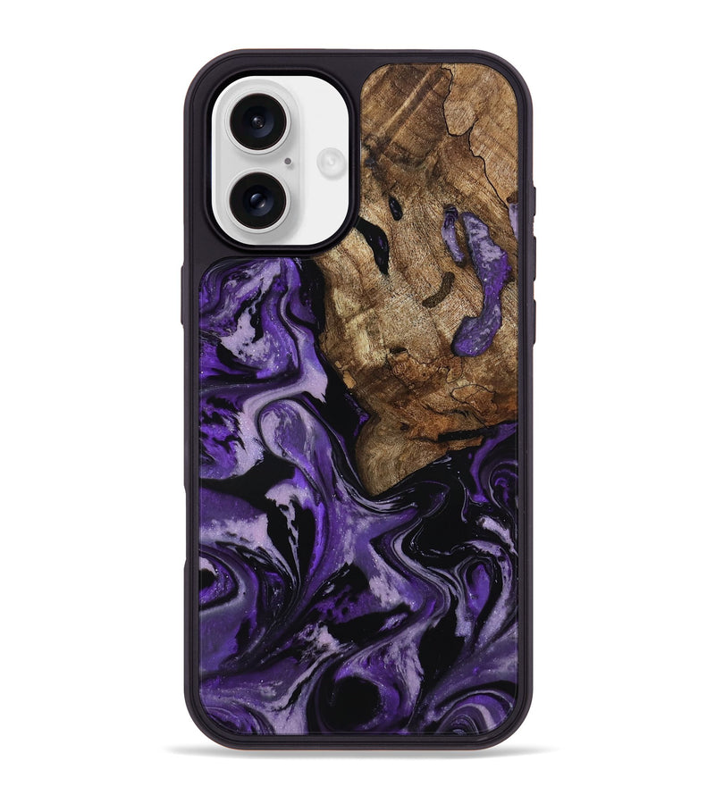 iPhone 16 Plus Wood Phone Case - Xiomara (Purple, 818136)
