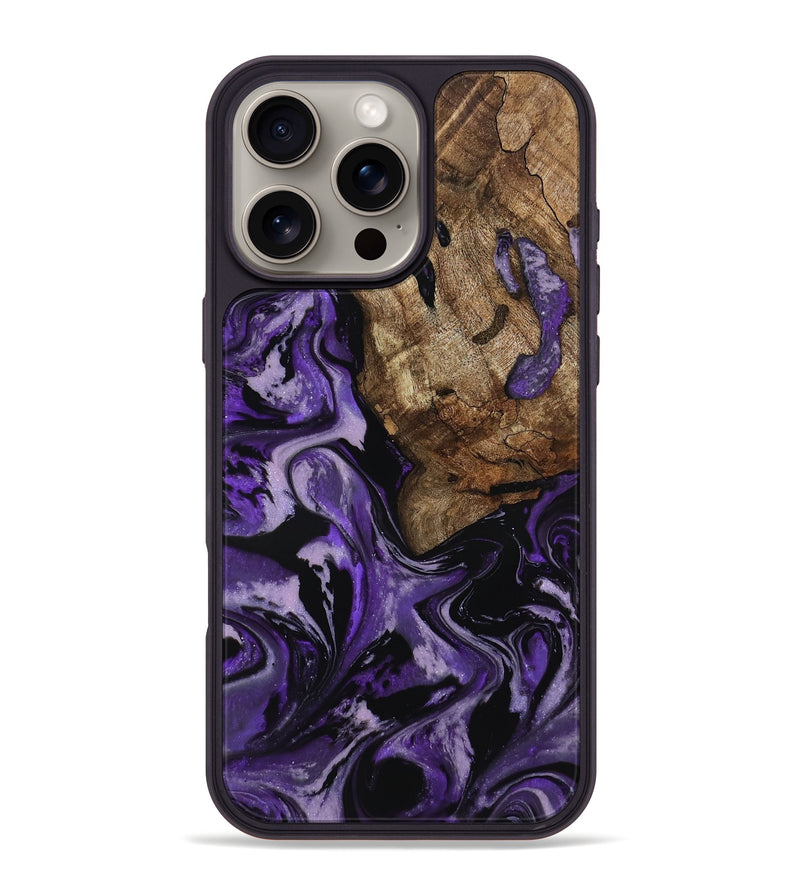 iPhone 16 Pro Max Wood Phone Case - Xiomara (Purple, 818136)