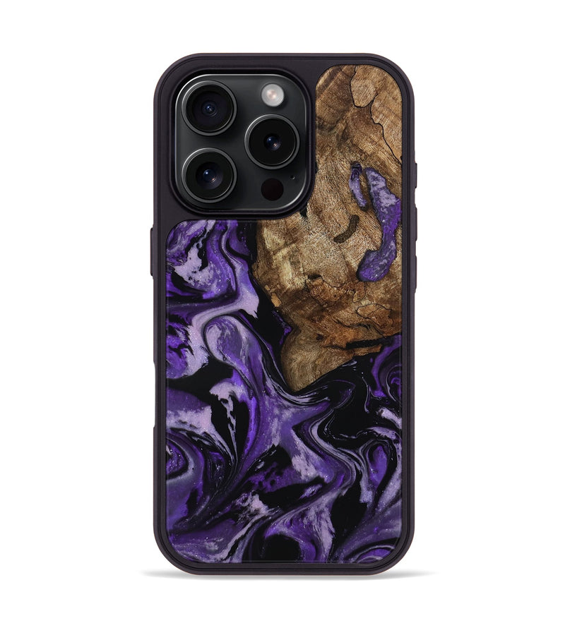 iPhone 16 Pro Wood Phone Case - Xiomara (Purple, 818136)
