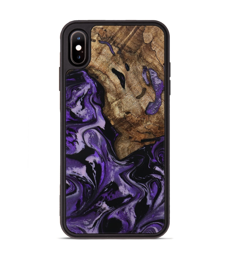 iPhone Xs Max Wood Phone Case - Xiomara (Purple, 818136)