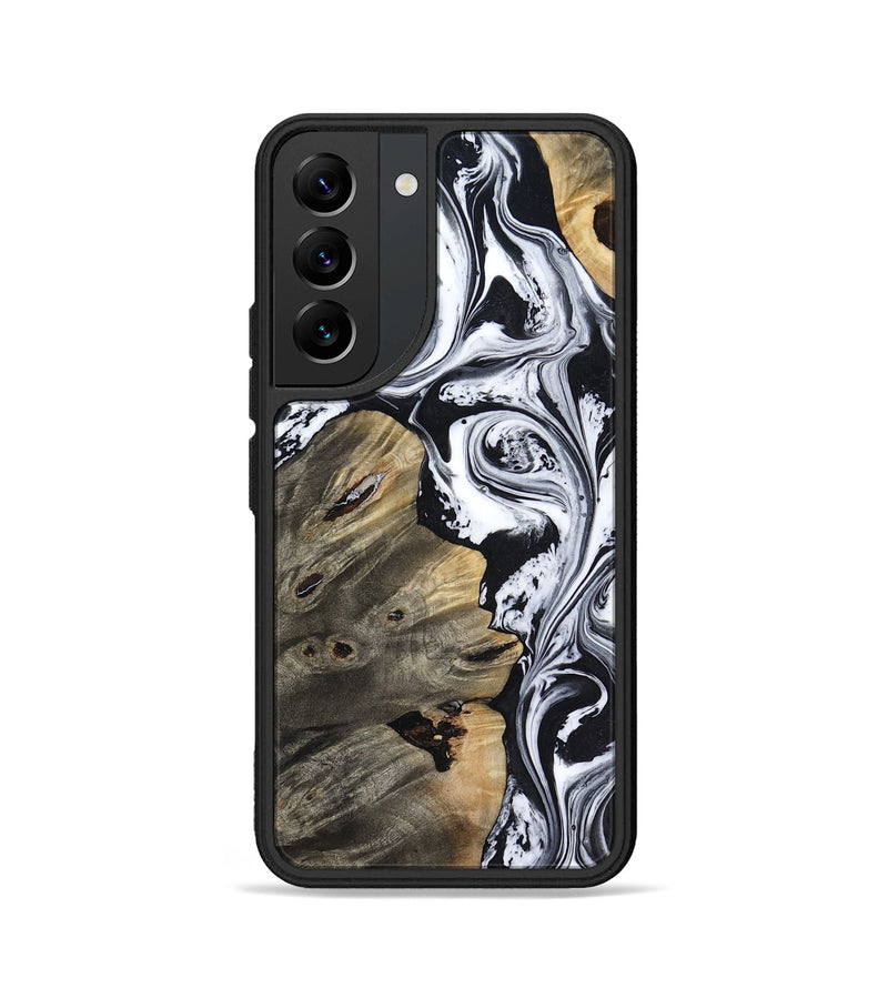 Galaxy S22 Wood Phone Case - Aisha (Black & White, 818137)