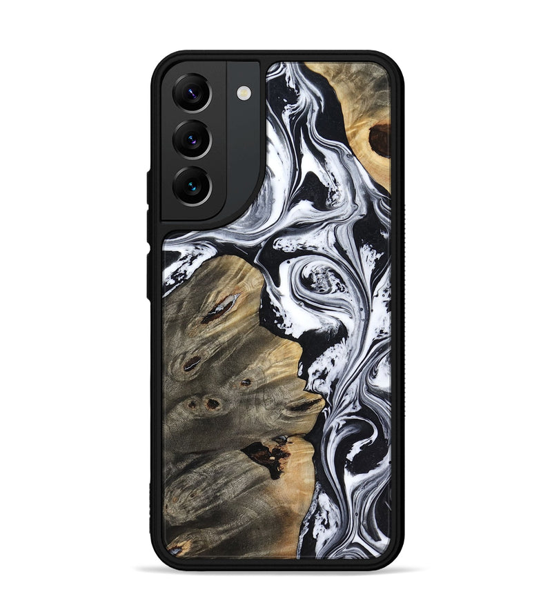 Galaxy S22 Plus Wood Phone Case - Aisha (Black & White, 818137)