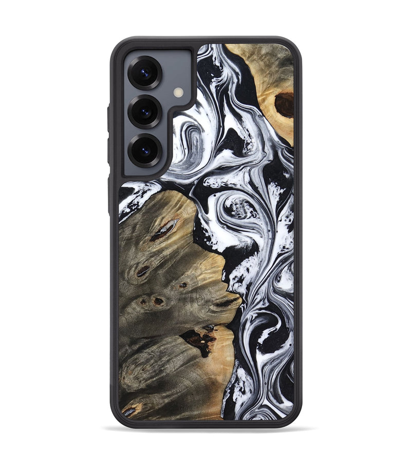 Galaxy S25 Plus Wood Phone Case - Aisha (Black & White, 818137)