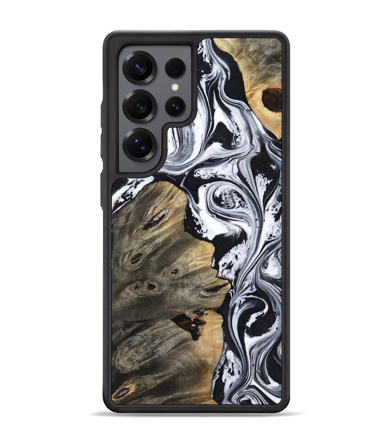 Galaxy S25 Ultra Wood Phone Case - Aisha (Black & White, 818137)