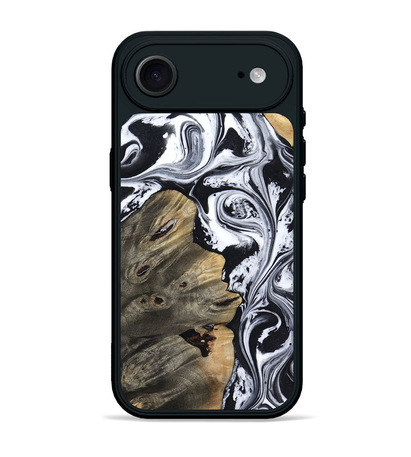 iPhone 17 Air Wood Phone Case - Aisha (Black & White, 818137)