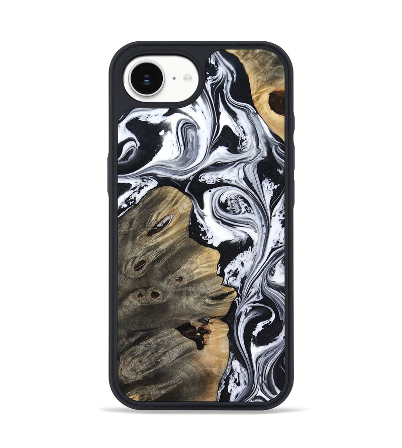 iPhone 17e Wood Phone Case - Aisha (Black & White, 818137)