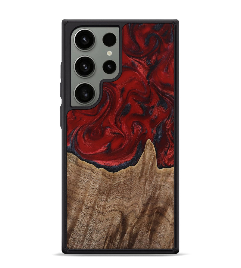 Galaxy S24 Ultra Wood Phone Case - Letha (Red, 818138)