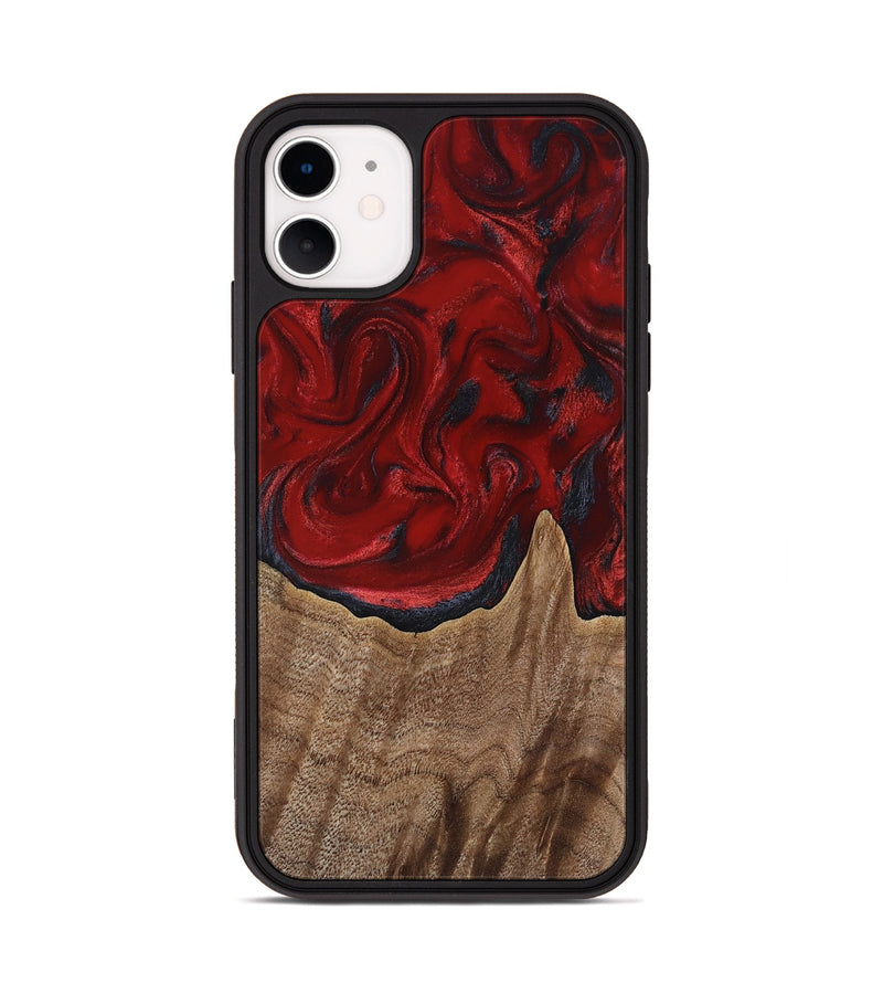 iPhone 11 Wood Phone Case - Letha (Red, 818138)