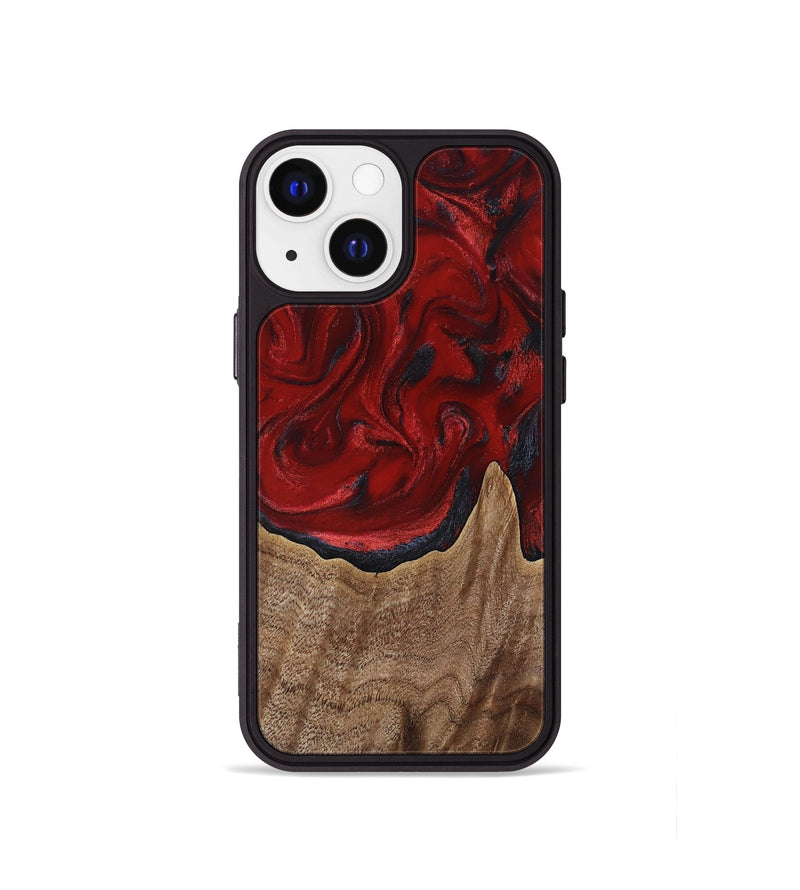 iPhone 13 mini Wood Phone Case - Letha (Red, 818138)
