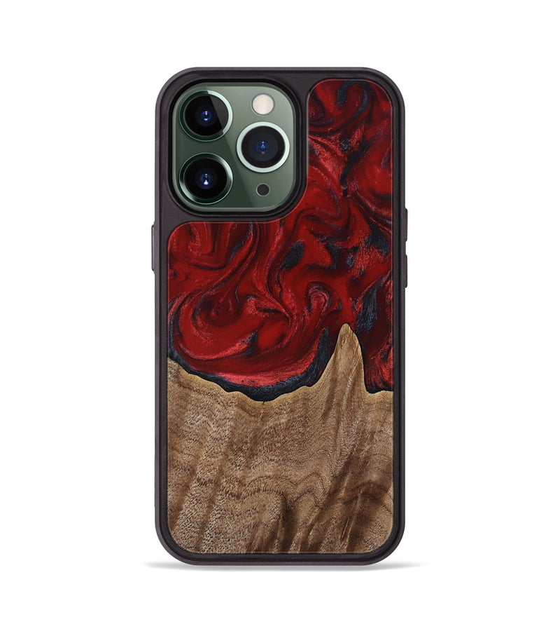 iPhone 13 Pro Wood Phone Case - Letha (Red, 818138)