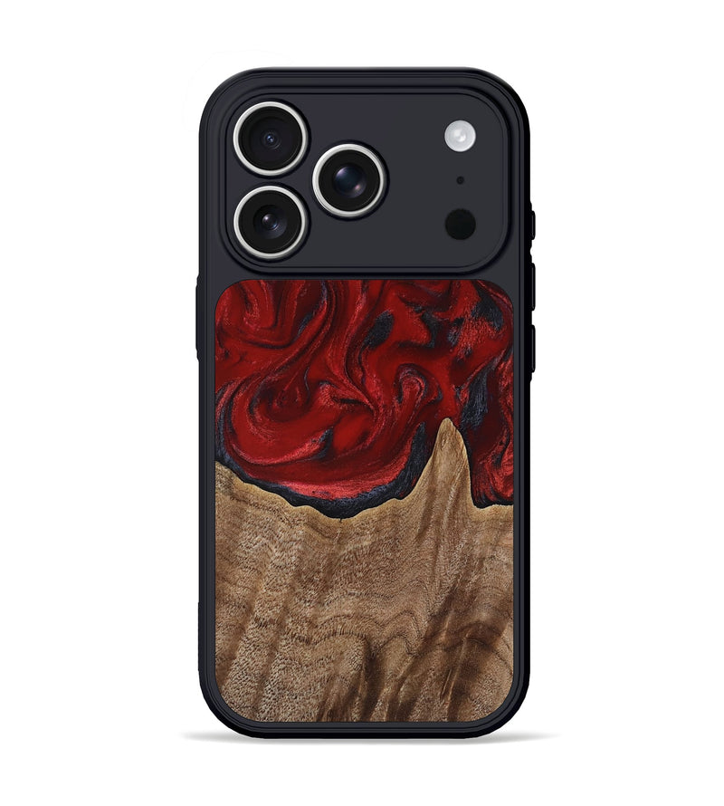 iPhone 17 Pro Wood Phone Case - Letha (Red, 818138)