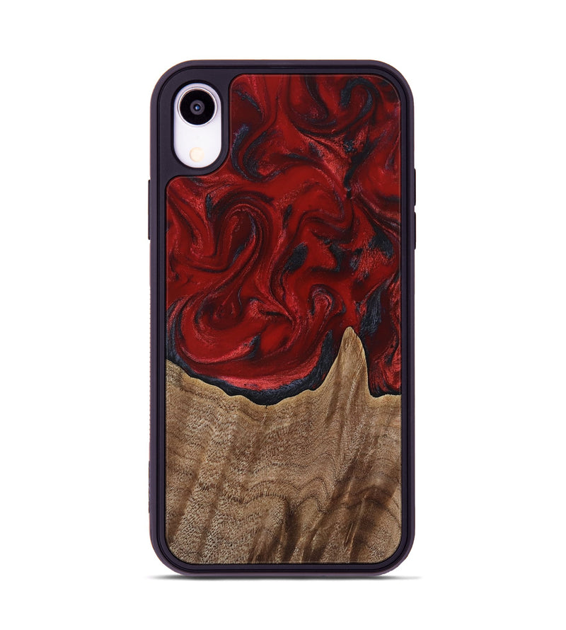 iPhone Xr Wood Phone Case - Letha (Red, 818138)