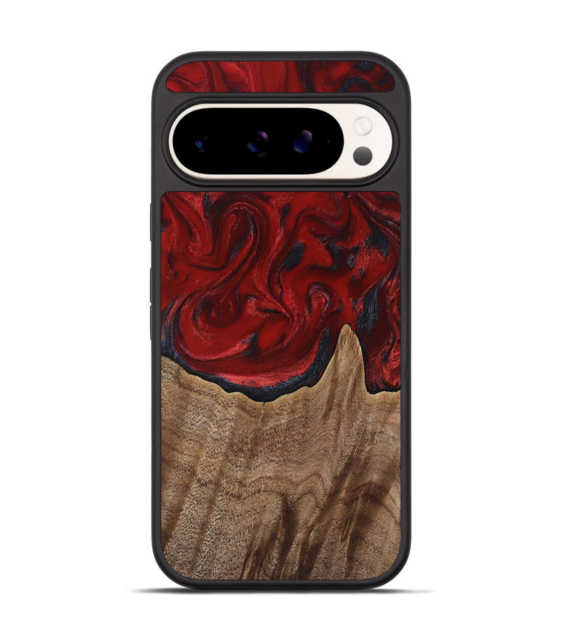 Pixel 9 Wood Phone Case - Letha (Red, 818138)