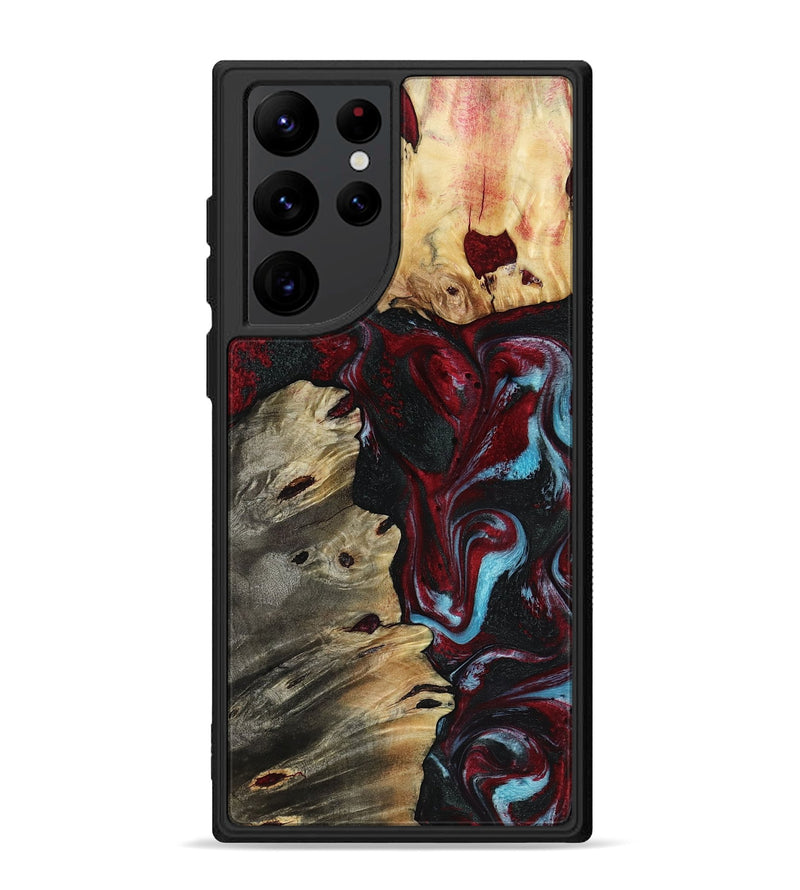 Galaxy S22 Ultra Wood Phone Case - Sandi (Red, 818139)