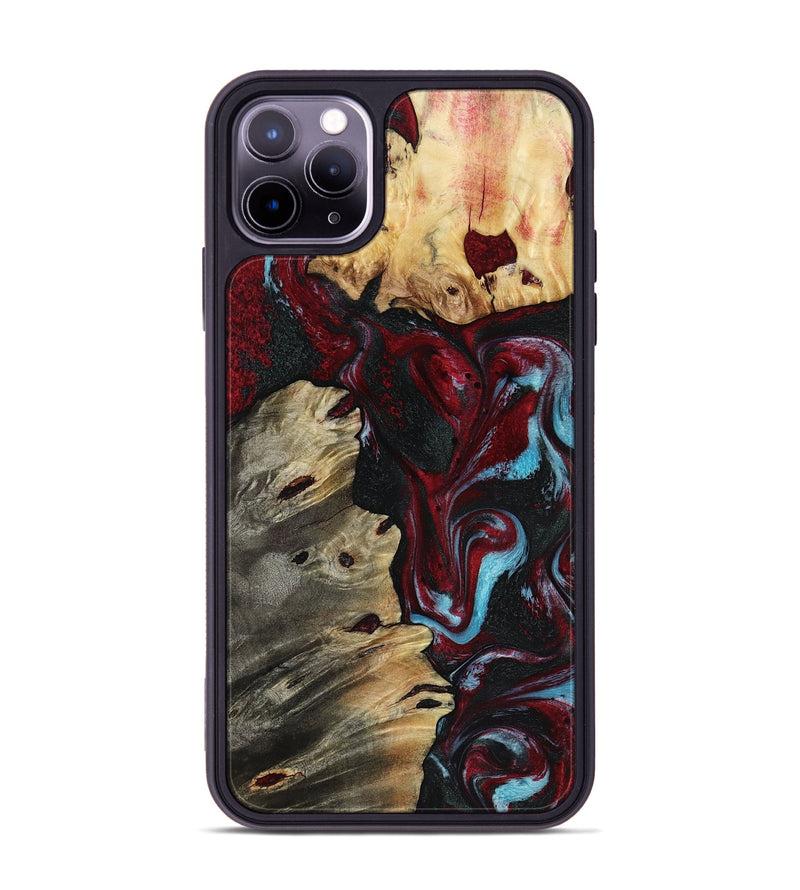 iPhone 11 Pro Max Wood Phone Case - Sandi (Red, 818139)