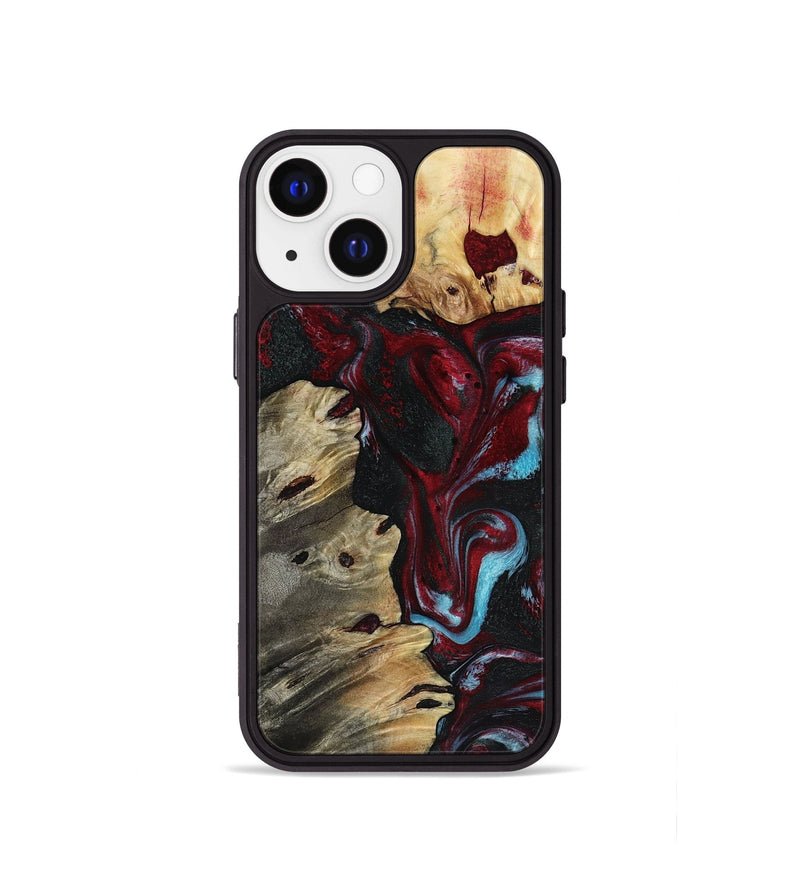 iPhone 13 mini Wood Phone Case - Sandi (Red, 818139)