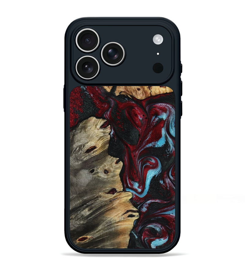 iPhone 17 Pro Max Wood Phone Case - Sandi (Red, 818139)