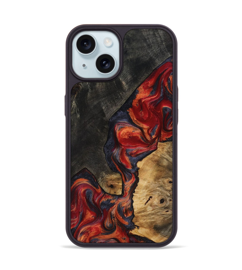 iPhone 15 Wood Phone Case - Creed (Red, 818140)
