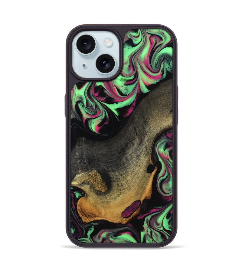 iPhone 15 Wood Phone Case - Adelard (Neon, 818141)