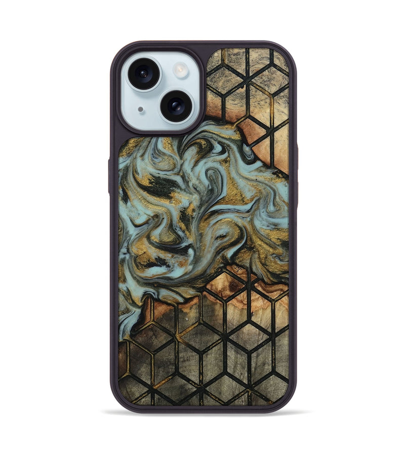 iPhone 15 Wood Phone Case - Harmon (Pattern, 818160)