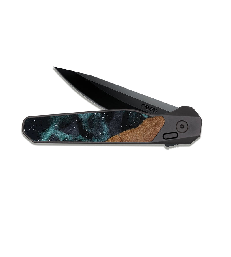 EDC Dark Slate Wood Pocket Knife - Winnie (Cosmos, 818166)
