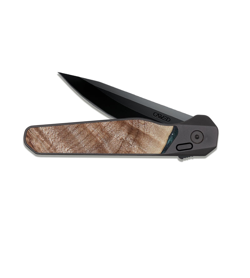 EDC Dark Slate Wood Pocket Knife - Alvina (Cosmos, 818180)