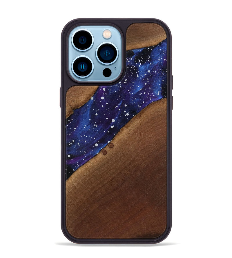 iPhone 14 Pro Max Wood Phone Case - Amya (Cosmos, 818181)