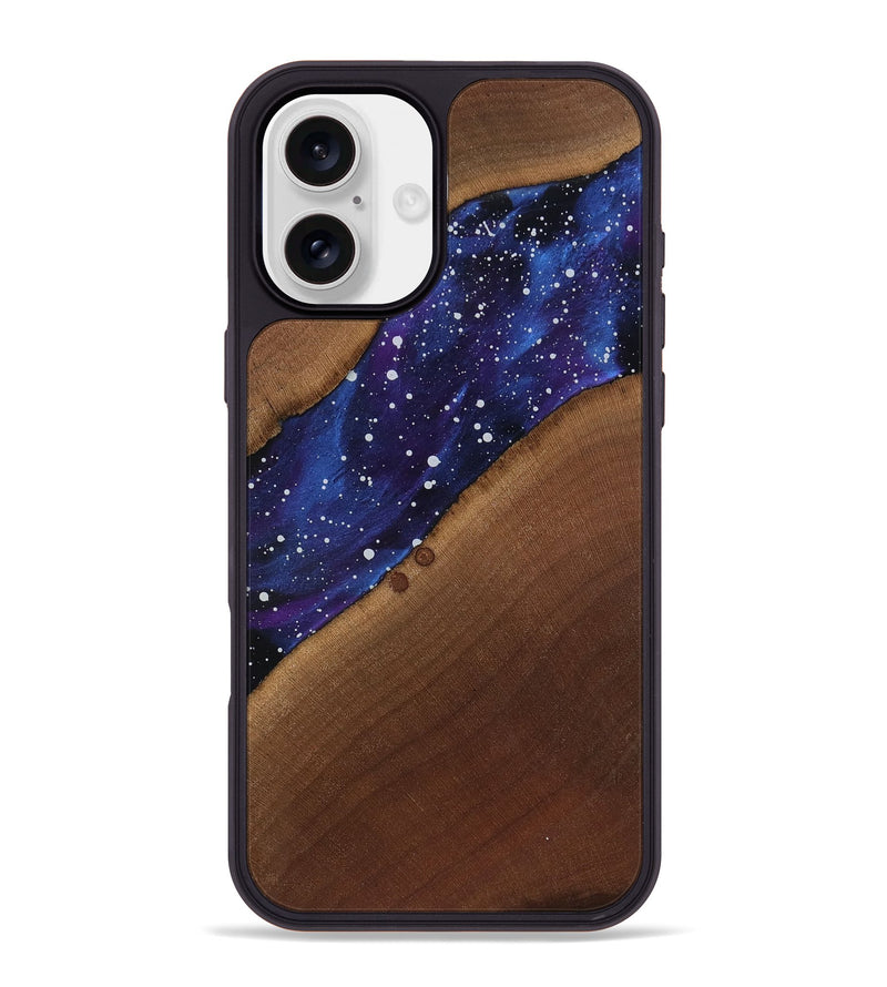 iPhone 16 Plus Wood Phone Case - Amya (Cosmos, 818181)