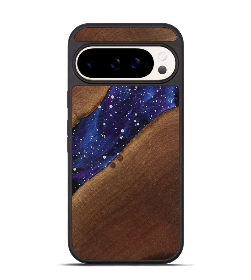 Pixel 9 Wood Phone Case - Amya (Cosmos, 818181)