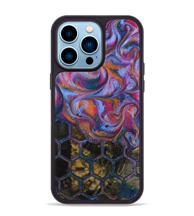 iPhone 14 Pro Max Wood Phone Case - Maira (Pattern, 818182)