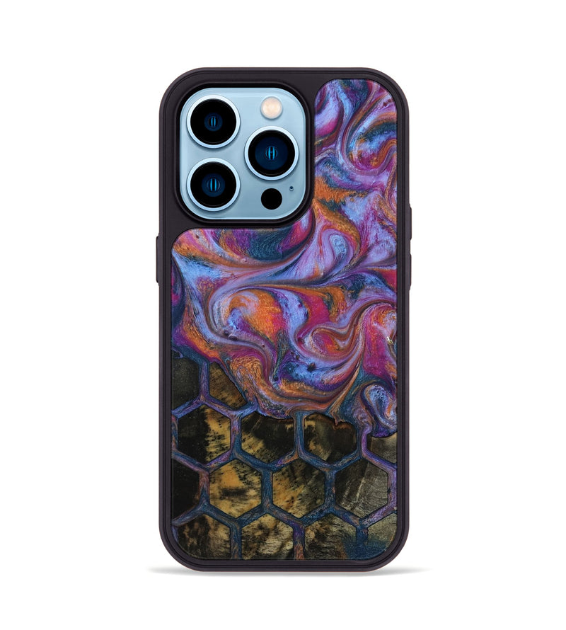 iPhone 14 Pro Wood Phone Case - Maira (Pattern, 818182)