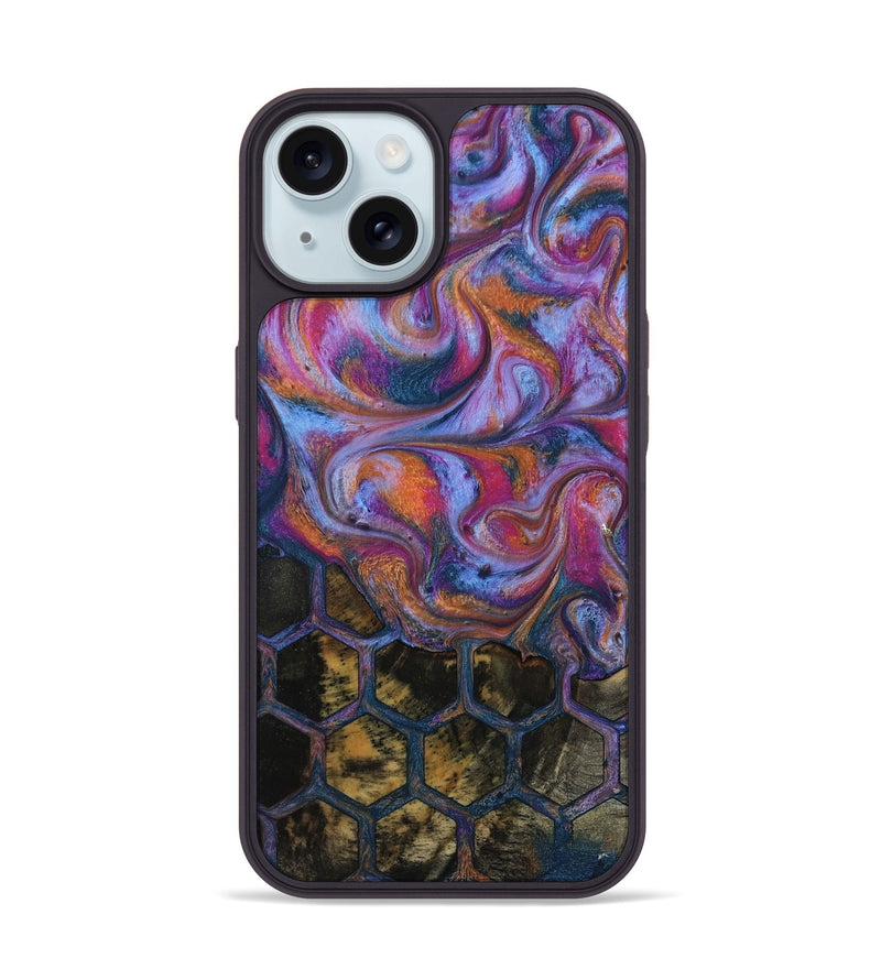 iPhone 15 Wood Phone Case - Maira (Pattern, 818182)