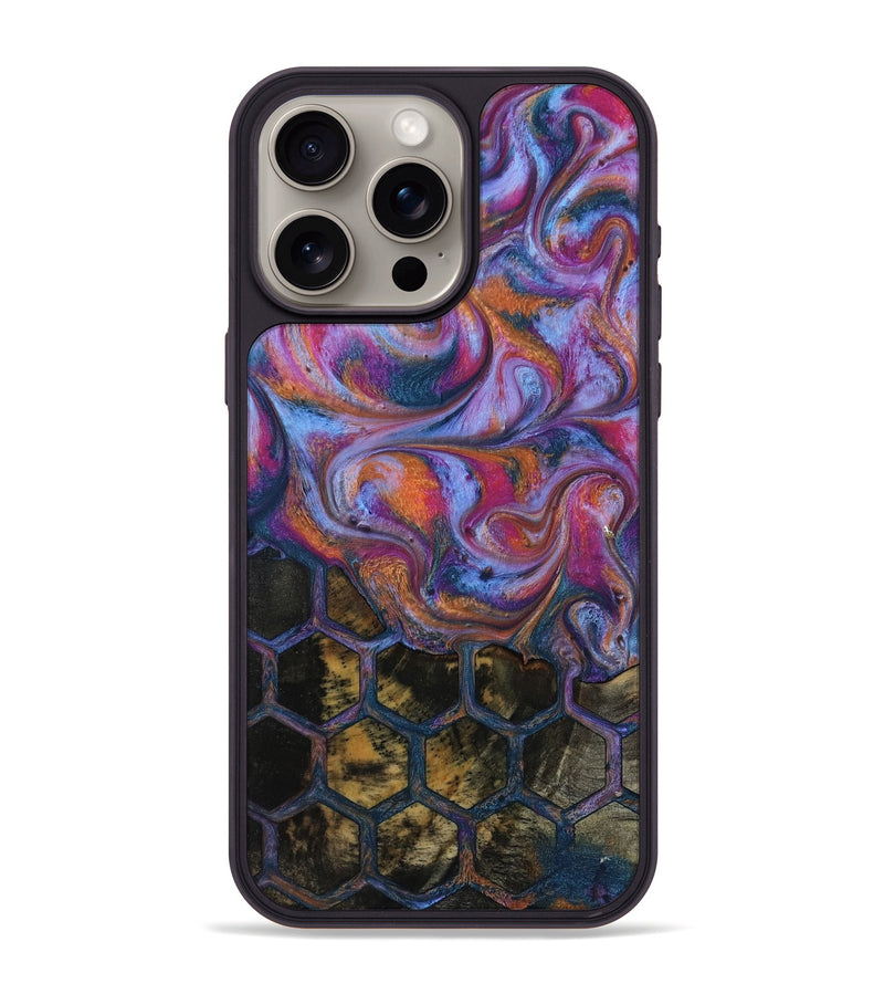iPhone 15 Pro Max Wood Phone Case - Maira (Pattern, 818182)
