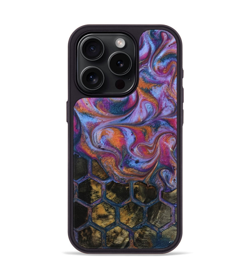iPhone 15 Pro Wood Phone Case - Maira (Pattern, 818182)