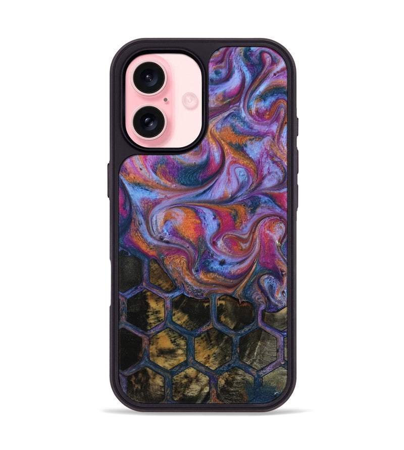iPhone 16 Wood Phone Case - Maira (Pattern, 818182)