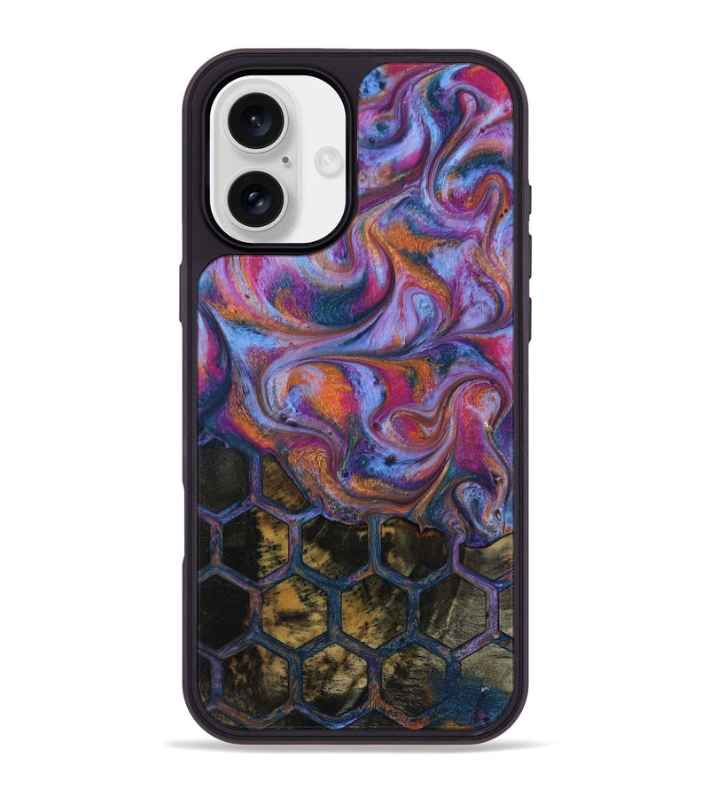 iPhone 16 Plus Wood Phone Case - Maira (Pattern, 818182)