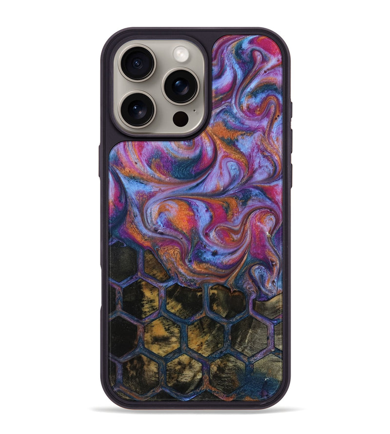 iPhone 16 Pro Max Wood Phone Case - Maira (Pattern, 818182)