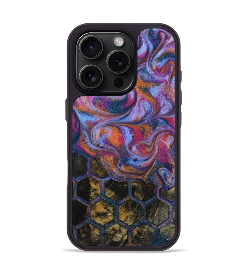 iPhone 16 Pro Wood Phone Case - Maira (Pattern, 818182)
