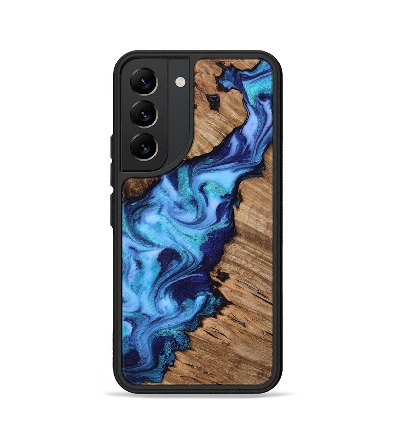 Galaxy S22 Wood Phone Case - Dirk (Blue, 818184)