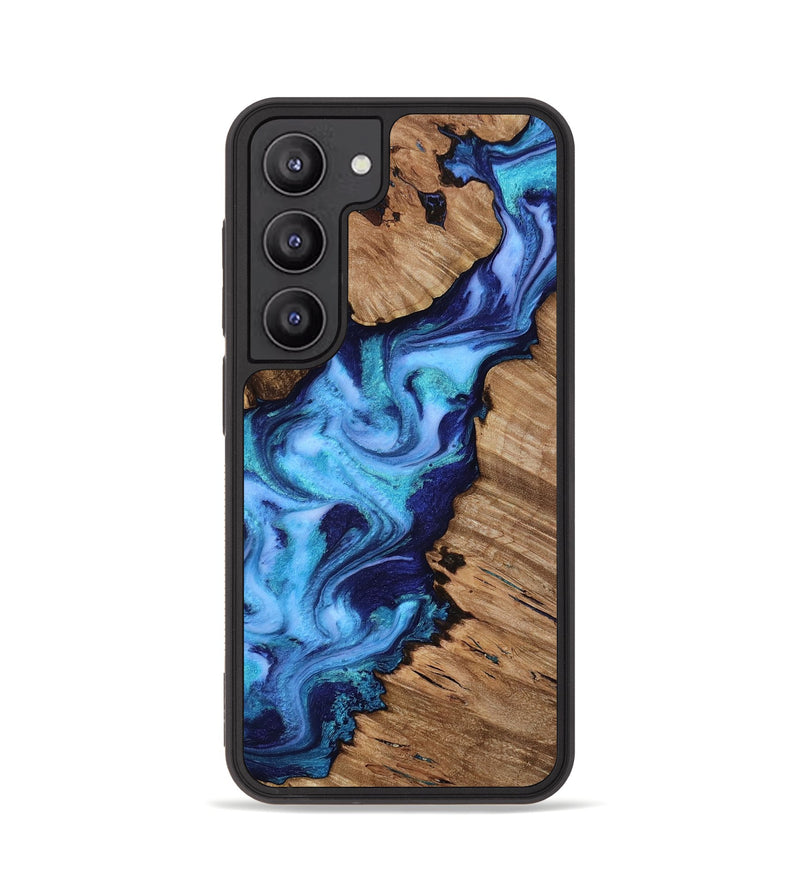 Galaxy S23 Wood Phone Case - Dirk (Blue, 818184)