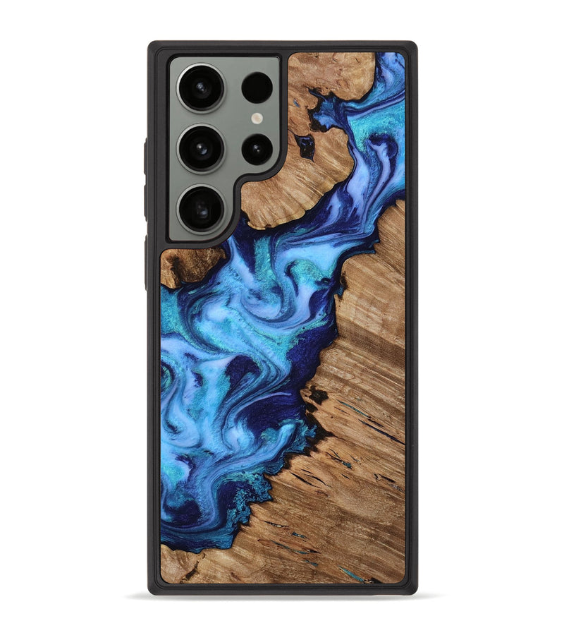 Galaxy S23 Ultra Wood Phone Case - Dirk (Blue, 818184)