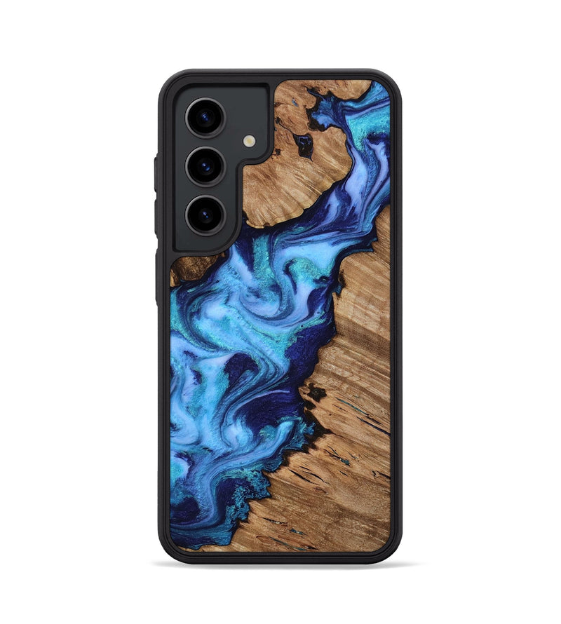 Galaxy S24 Wood Phone Case - Dirk (Blue, 818184)