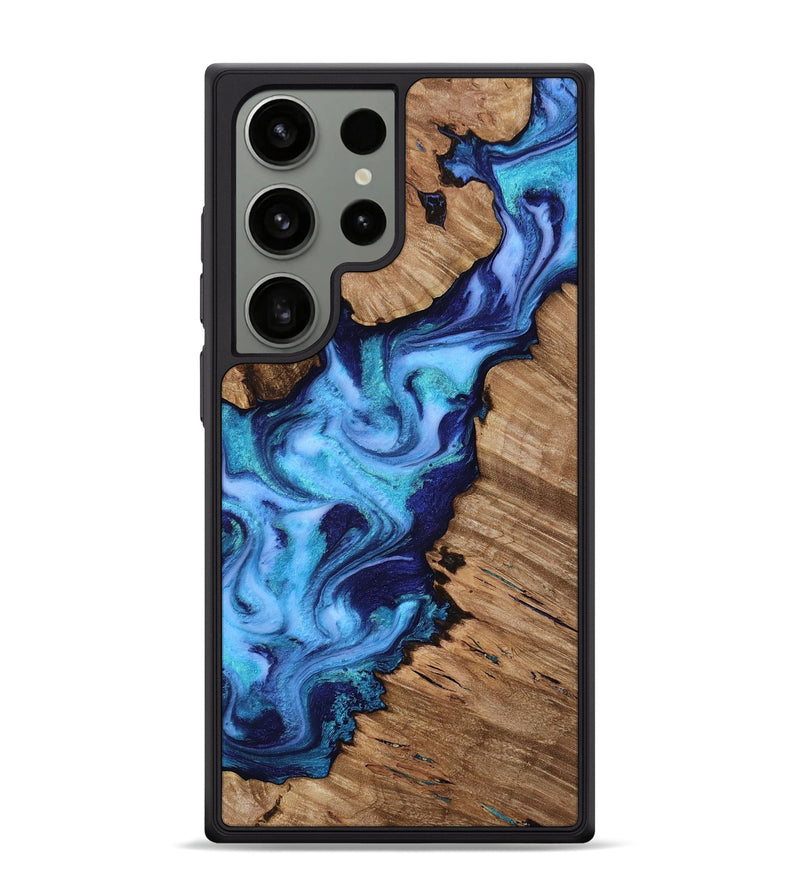 Galaxy S24 Ultra Wood Phone Case - Dirk (Blue, 818184)